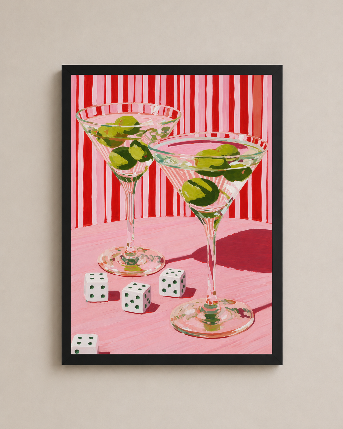 Martini In Pink Frame