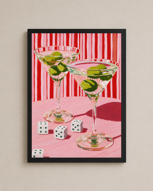Martini In Pink Frame