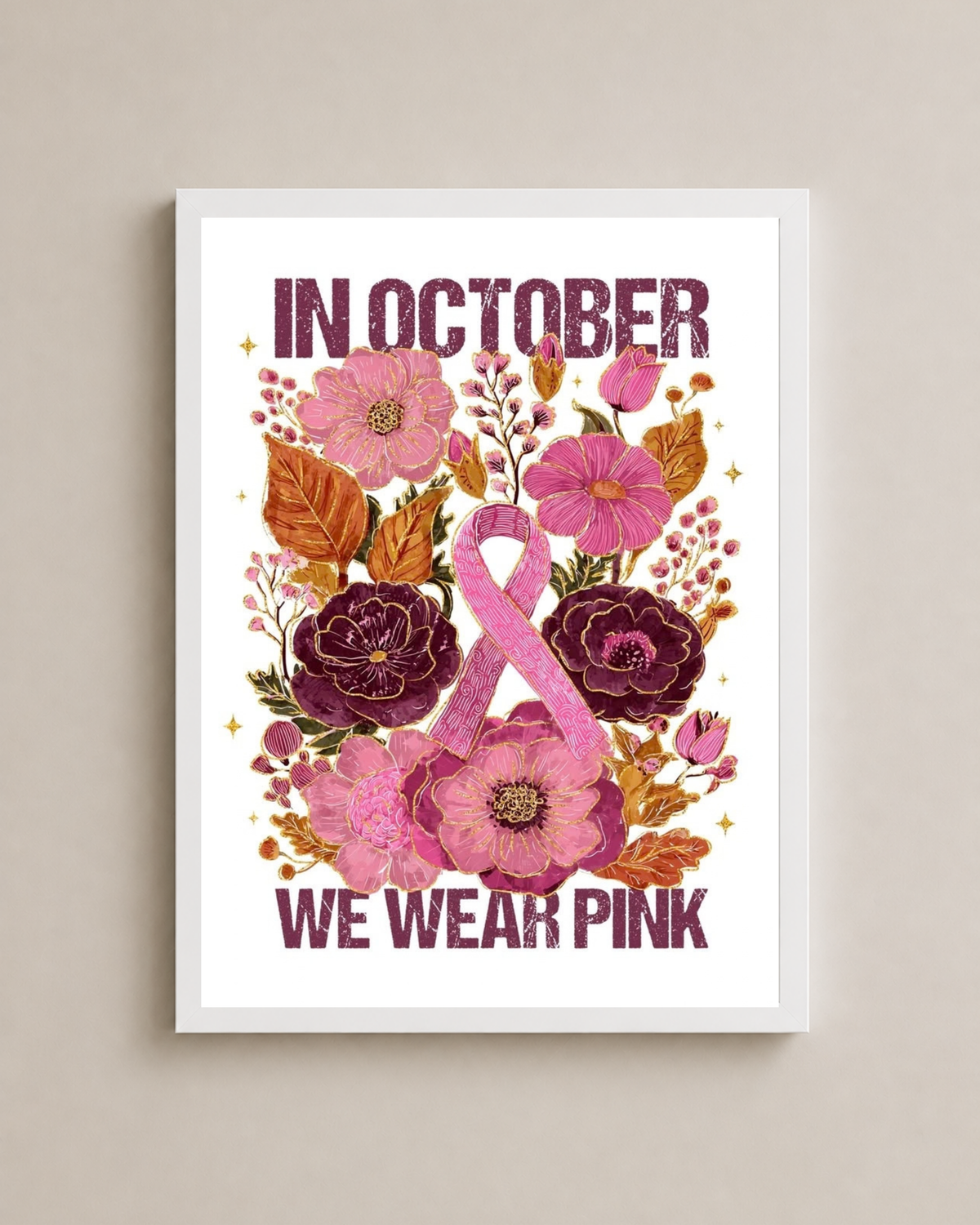 In October We Wear Pink Frame