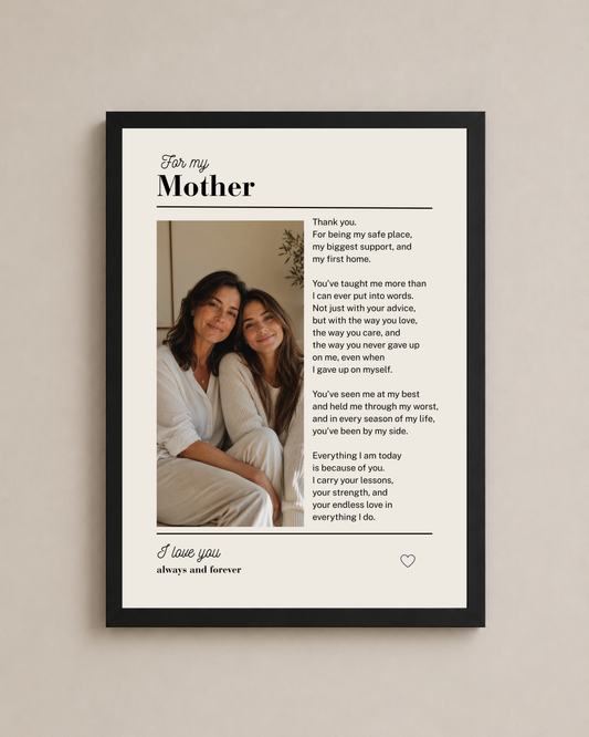 Custom Mom Poem Frame