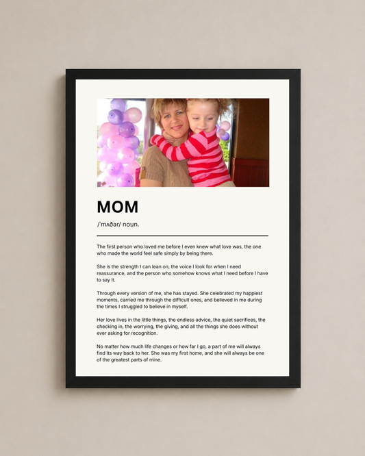 Custom Mom Definition Frame