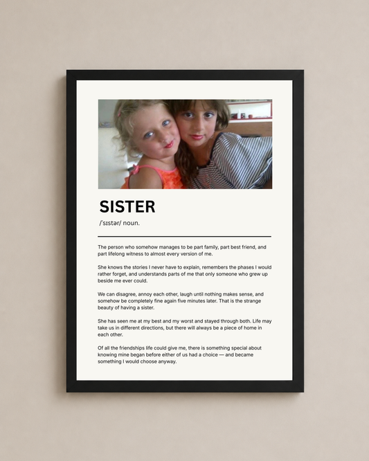 Custom Sister Definition Frame