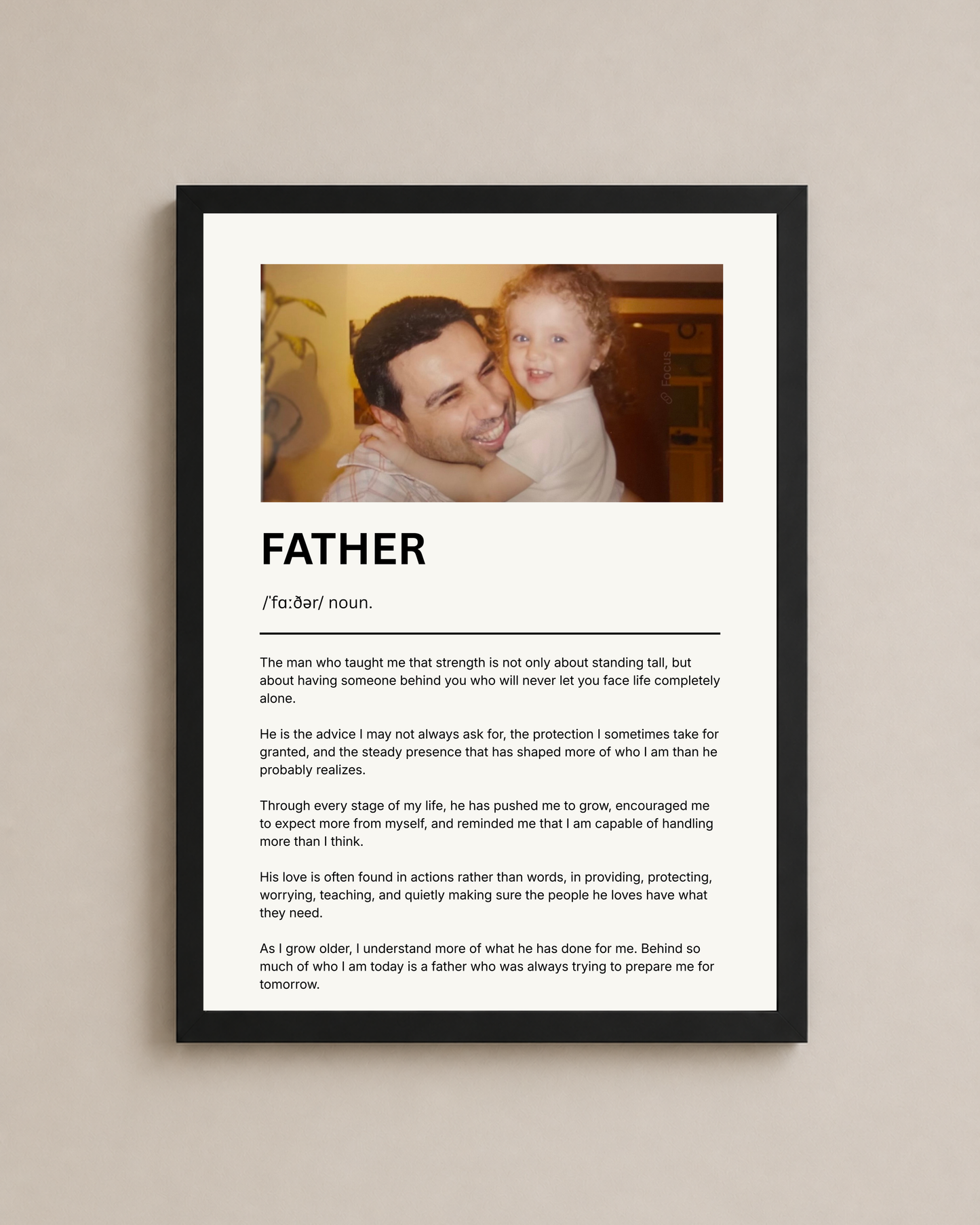 Custom Dad Definition Frame