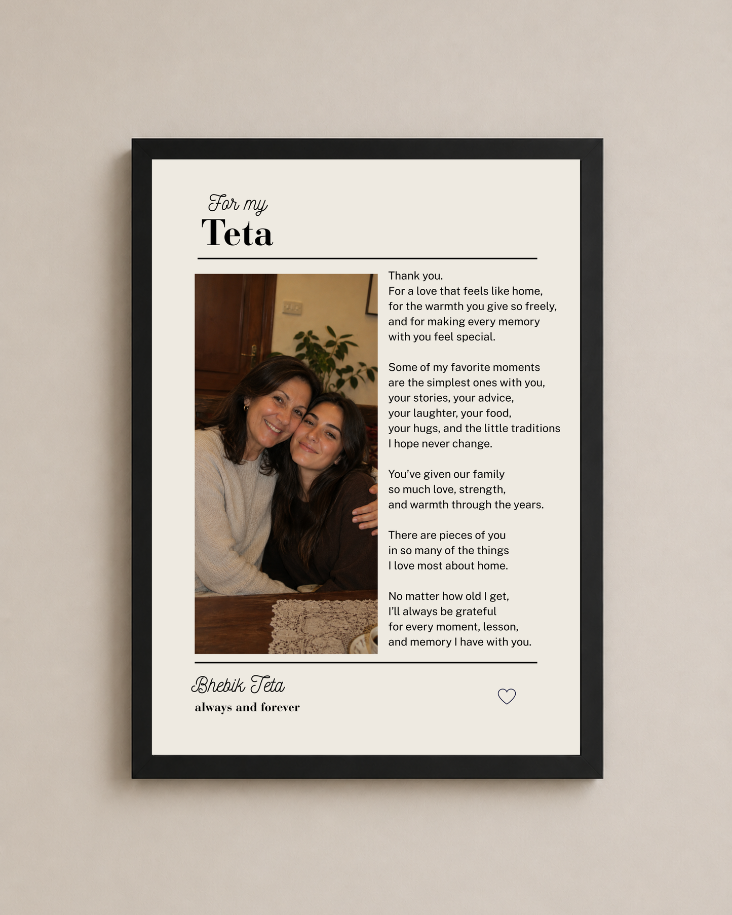 Custom Grandma Poem Frame