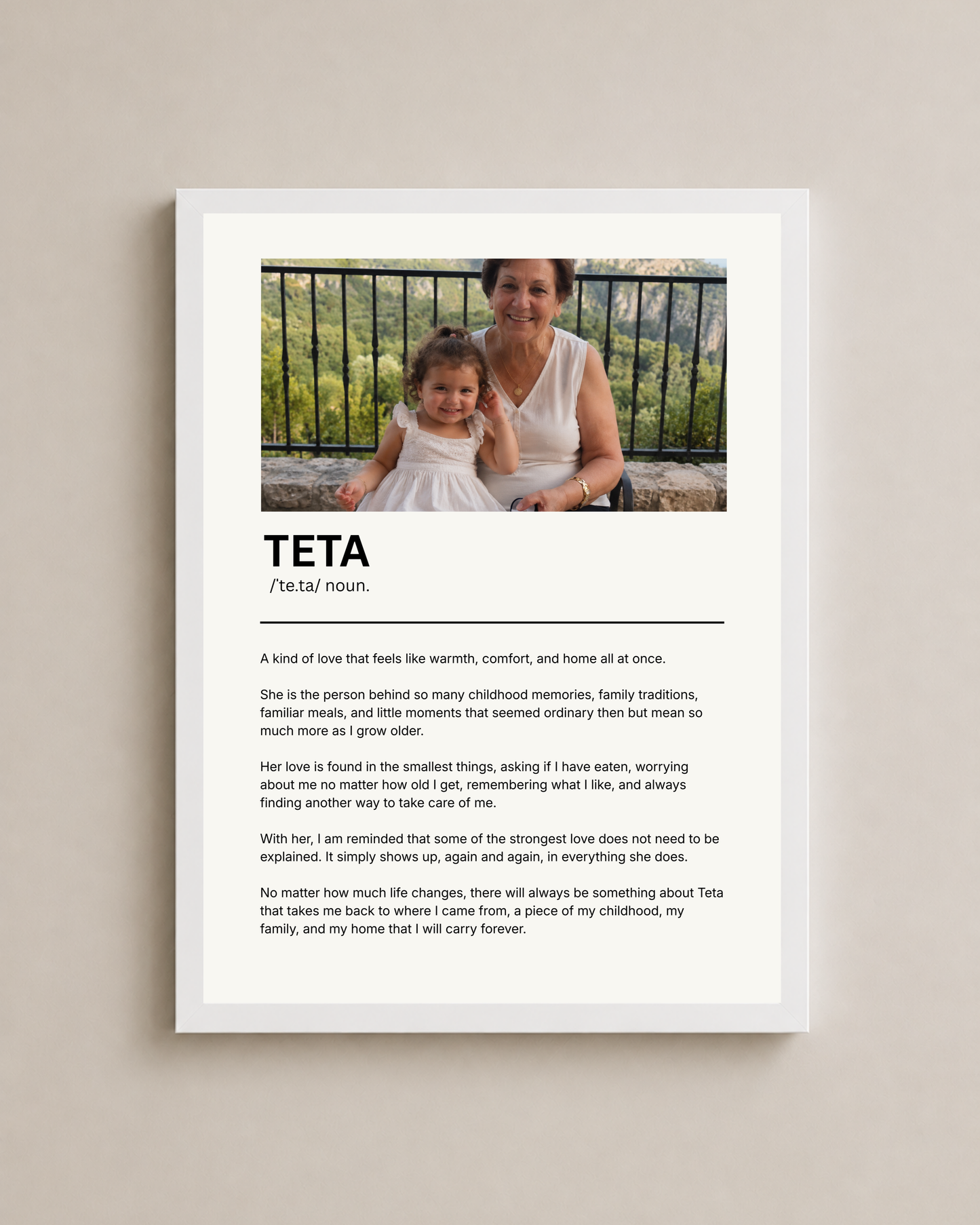 Custom Grandma Definition Frame