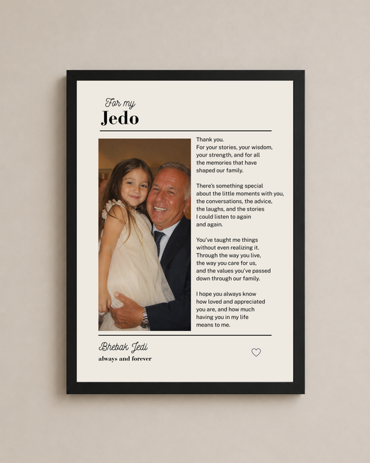 Custom Grandpa Poem Design