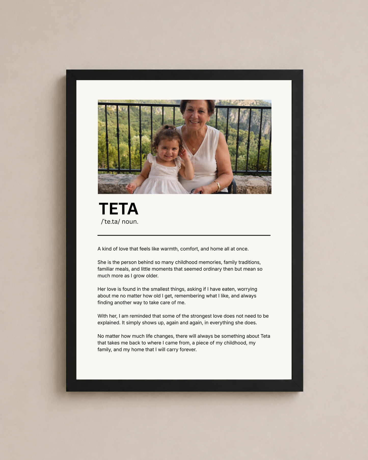Custom Grandma Definition Frame