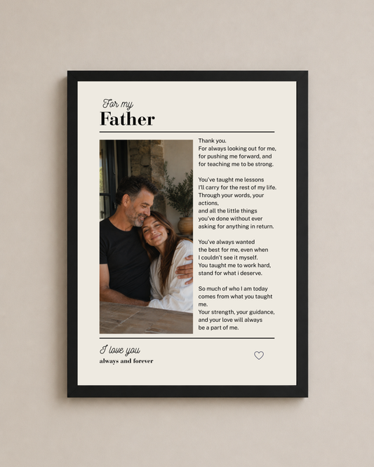 Custom Father Poem Frame